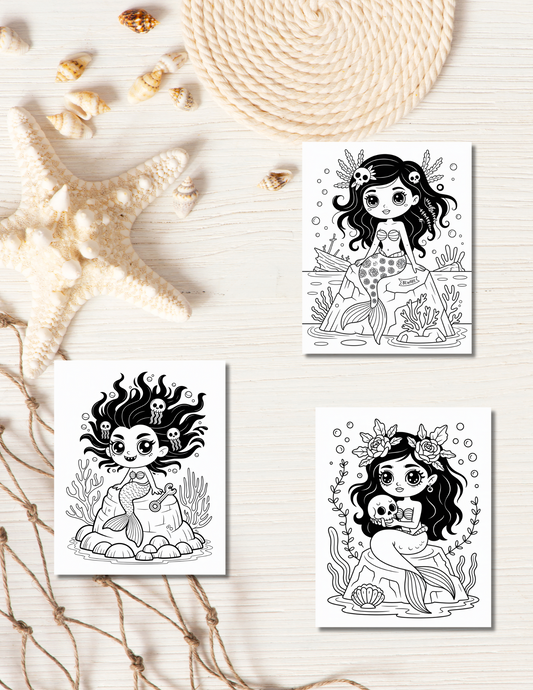 Kiwi Style Digital Coloring Book | 40-Page Cute Monster Spooky Kawaii Printable Pages | Adorable Halloween Adult & Kids Coloring | Instant Download 8.5x11 - The Sticker Era