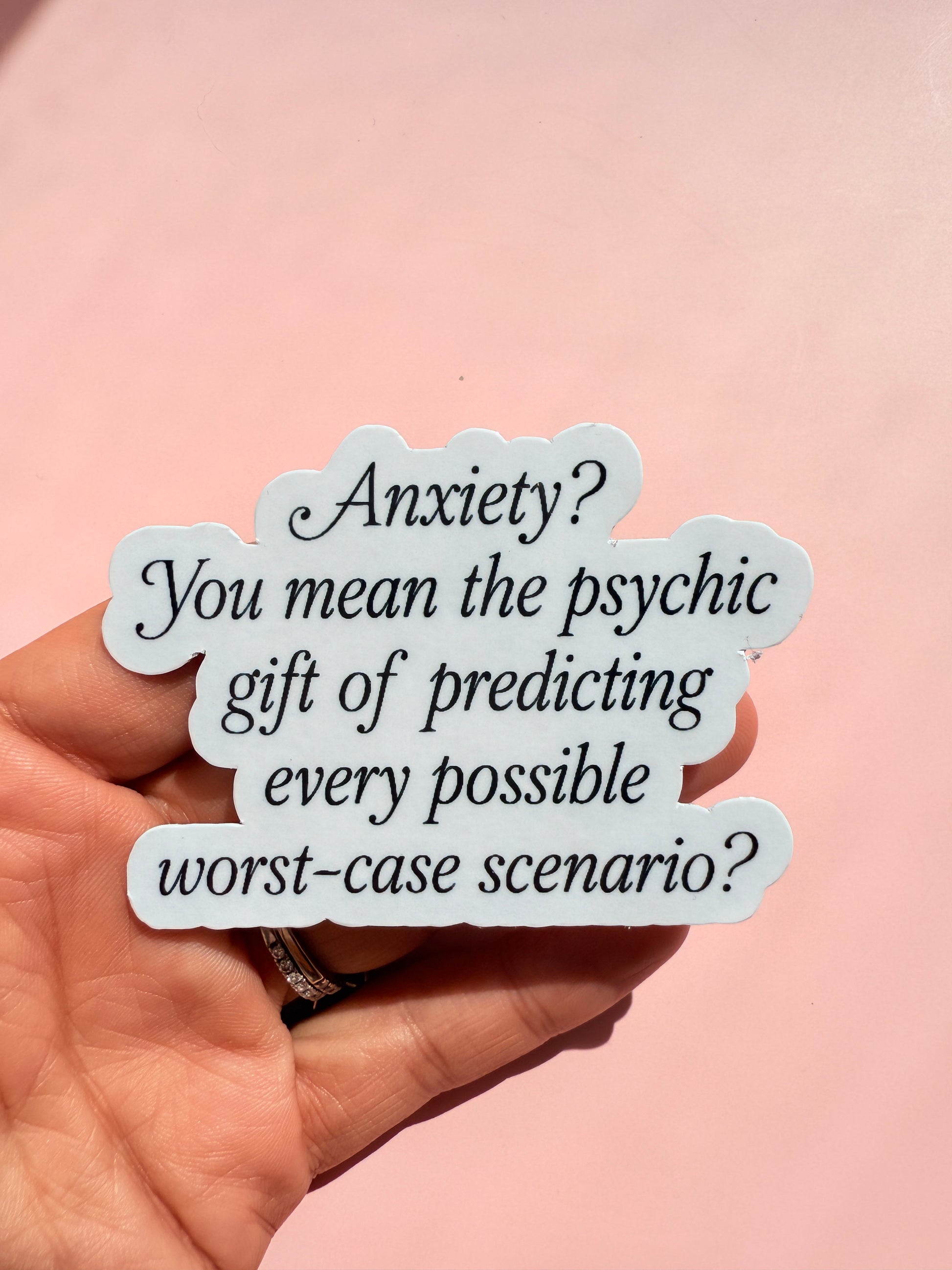 Mental Health Sticker Pack | 8-Piece Anxiety Humor Relatable Quotes Vinyl Decal | Neurodivergent Self-Love Overthinking Laptop Water Bottle Stickers | 2.3-3" Sizes - The Sticker Era