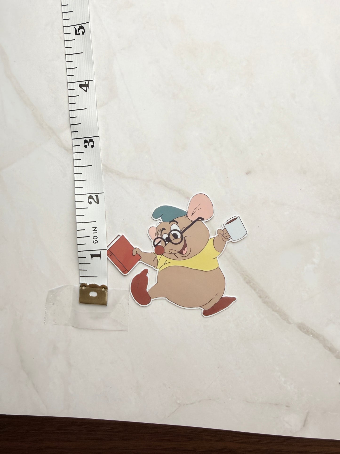 Gus Gus reading Sticker – Cozy Book Lover Vinyl Decal