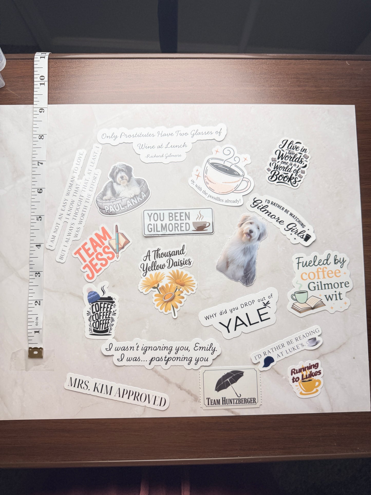 Gilmore Girls Sticker Bundle | Cozy TV Show Vinyl Stickers for Readers & Coffee Lovers