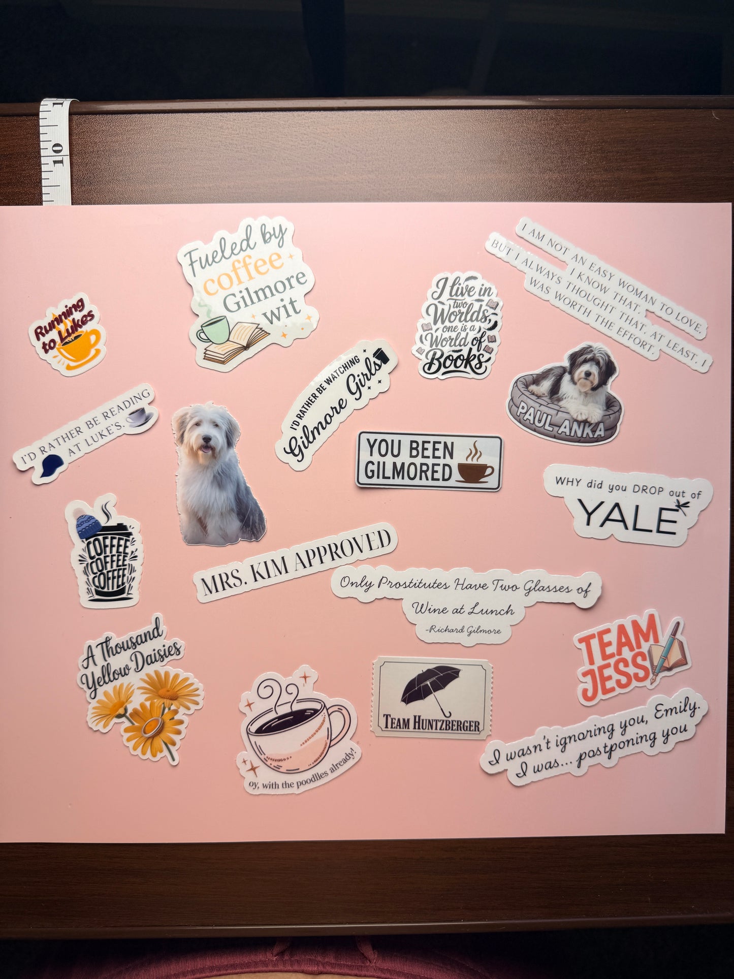 Gilmore Girls Sticker Bundle | Cozy TV Show Vinyl Stickers for Readers & Coffee Lovers