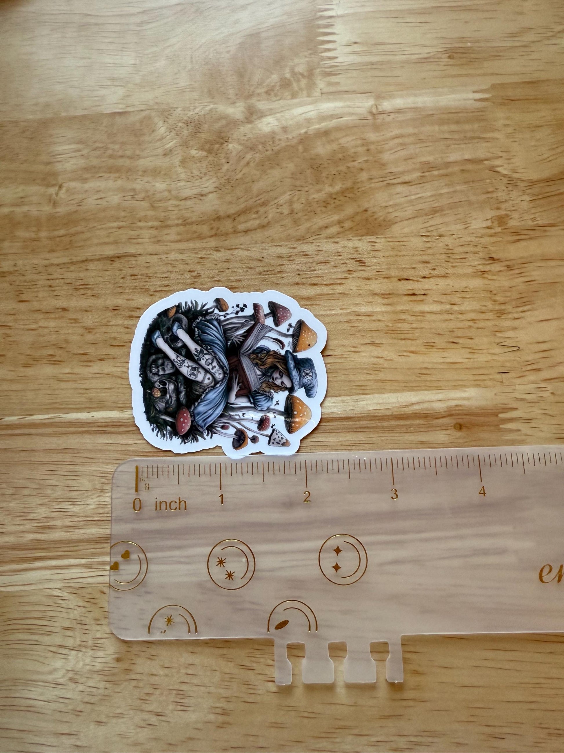 Alice in Wonderland Mad Hatter hat vinyl sticker