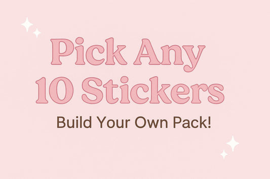 Bookish Vinyl Sticker Pack – Pick Any 10 Book Lover Decals for Journals, Planners & Laptops - The Sticker Era