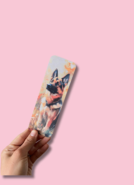 German Shepherd Bookmark – Cute Vinyl Decal for Dog Lovers & Bookmarks - The Sticker Era